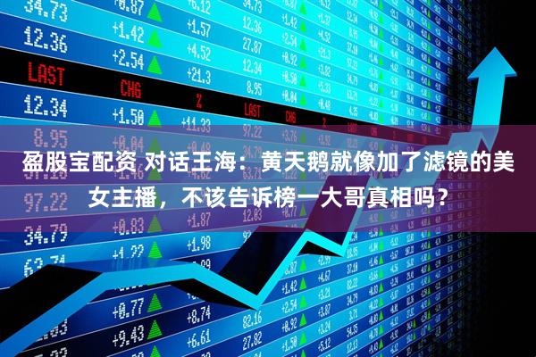盈股宝配资 对话王海：黄天鹅就像加了滤镜的美女主播，不该告诉榜一大哥真相吗？